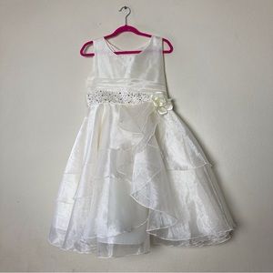 Girls Alexandra ivory layered princess dress sz10